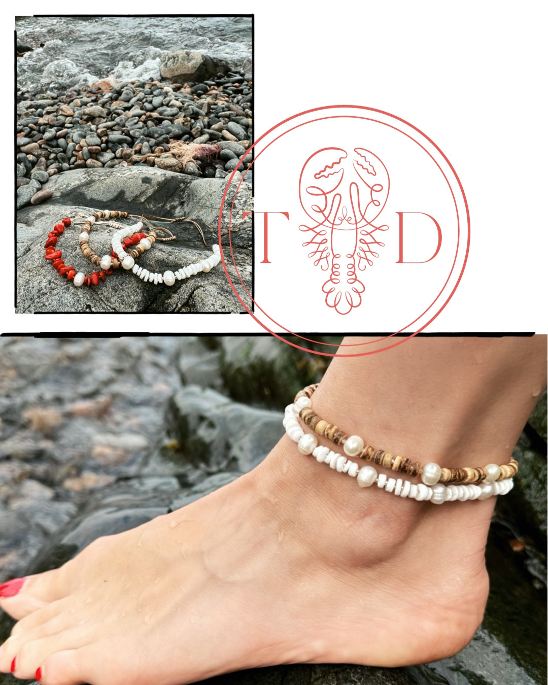 Shell and Gemstone Anklet